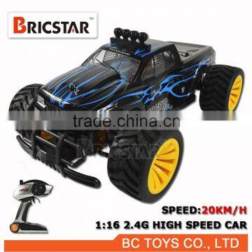 1:16 2.4G high-speed car rc truggy 4wd brushless for speed 20km/h with LED lights