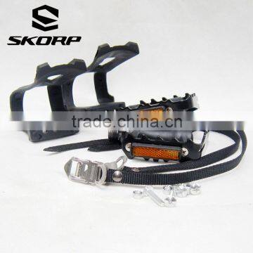 Fixed Gear Bicycle Road Cycle Pedal Alloy Exercise Bike Pedal Strap