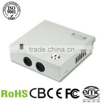 Hot sale!! CCTV power supply,12v 5a 60w power supply battery back up 12v 4channel power box system