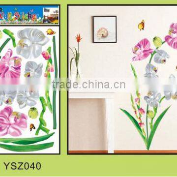 Large shape custom red flower living room decor 3D wall stickers for kids Eco-friendly safe non-toxic                        
                                                Quality Choice