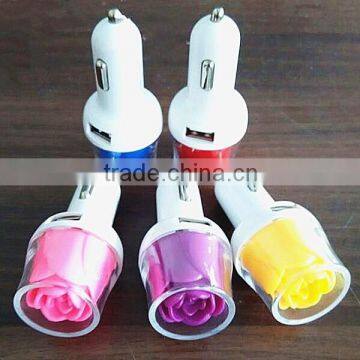 Best selling 5v 3100MAH usb car charger colorful mini usb car charger with CE ROHS approved