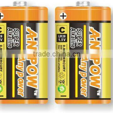 Leakproof performance Super Alkaline Batteries D size LR20