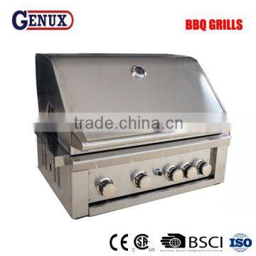 Built-in type grills with side burner and infrared burner