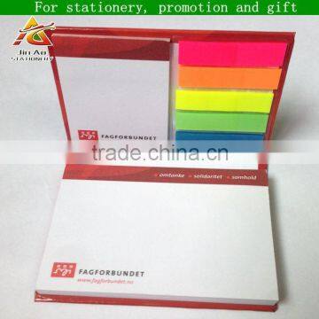 foldable hardcover sticky note pad with colorful PET sticky note