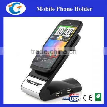 USB Hub Mobile Phone Holder with Card Reader, Mobile Charges