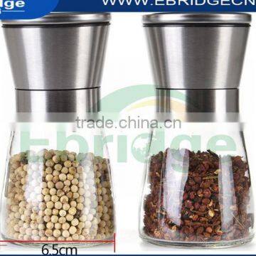 stock wholesale stainless steel spice grinder set, salt & pepper mills set