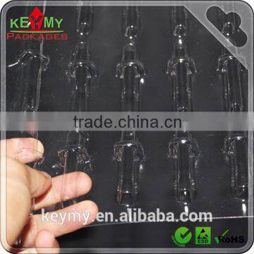 Customized transparent PET blister tray for electronic components, clear plastic blister tray for packaging electronic products