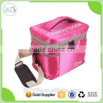 Durable Polyester Wine Ice Bag Insulated Lunch Cooler Bag with Shoulder Strap