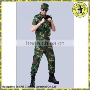 Short Sleeves Kungfu Men USA Army Tractical Uniform