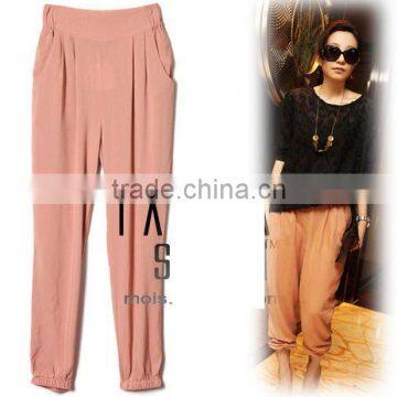 new style for ladies confortable pink harem pants