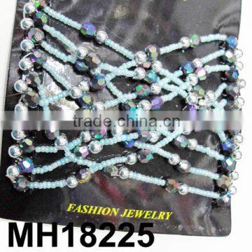 cheap personalized beaded stretch magic hair combs