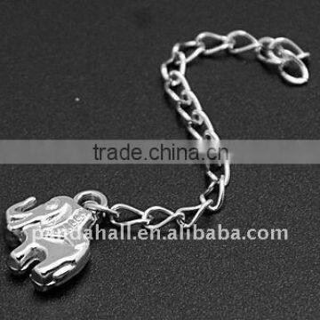 Brass End Chains, with CCB Acrylic Pendant, Nickel Color, Brass Side Twist Chains: 3.4x1.4mm(FIND-JF00040)