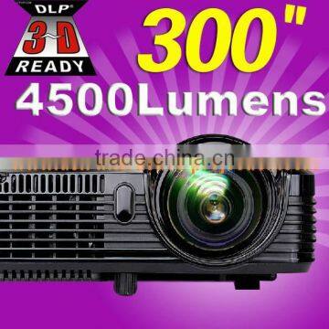 DEFI 4500 lumens short focus projector,portable 3d dlp osram lamp projector