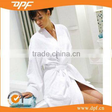 kimono/shawl collar cotton terry cloth bathrobe for home hotel