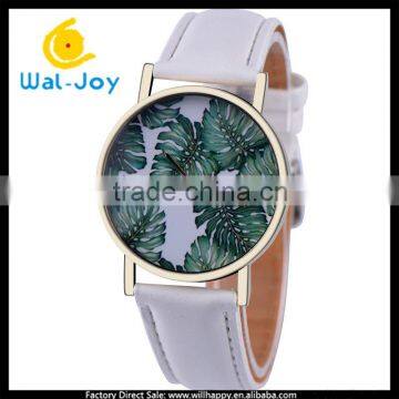 WJ-5393 big leaf dial stylish fancy quartz best selling charming high quality women cheap watch