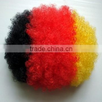 bob trading manufacturer football fan wig/hair afro wig fan wig football fan wig