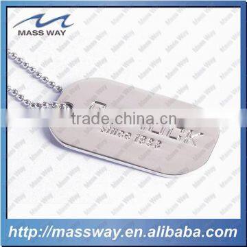 customized metal diamond superman engraved silver necklace dog tag