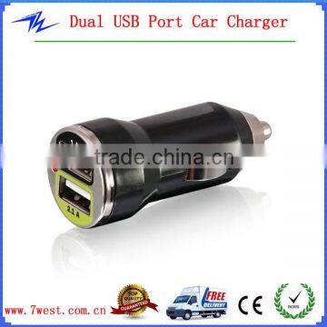 CE & RoHS Universal Dual 2 High-Speed USB Port Car Charger Adapter