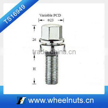 Variable PCD Hex ball seat wheel screw bolt