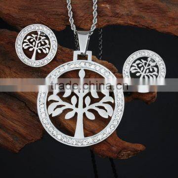 replica jewerly stainless steel family tree18K gold plated jewelry set                        
                                                Quality Choice