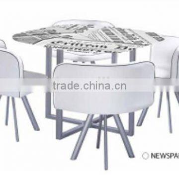 UK NEWSPAPER DESIGN 1+4 DINING SET