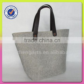 women jute bag with polyester handbag shopping bags