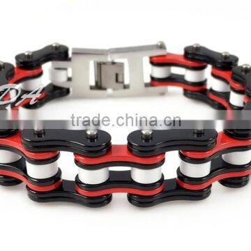Fashionable Red&Black Bracelet Colorful Biker Bicycle Motorcycle Chain For Womens Bracelets & Bangles Fashion Bracelet Jewelry