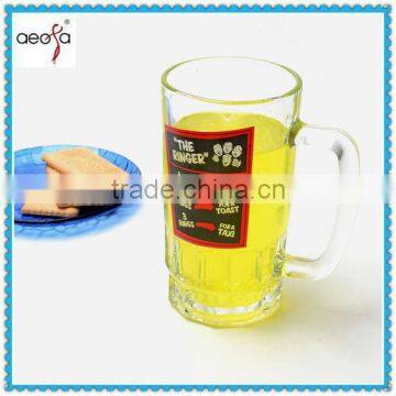 400ml clear beer glass beer mugs with handles wholesale