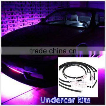 4pc set 7 color Undercar Lights RGB Under car Neon Light Kit w/ Wireless Remote controller (48"x2 + 36" x2) Under car Neon Light