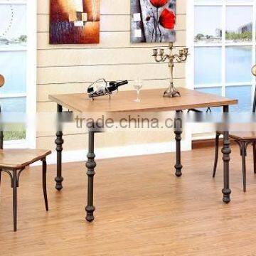 Fashion Dining Room Furniture MDF Top Metal Frame Dinner Table