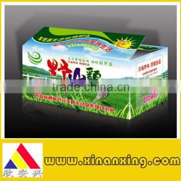 custom green corrugated paper box for packing