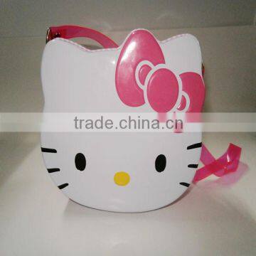 Hello Kitty shape metal box for packing