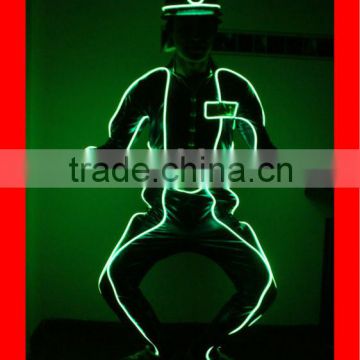 Remote Control Fiber Optic Clothing, Programmable Jumpsuits Dance Costumes