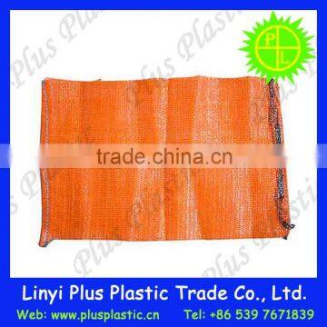 pp tubular mesh bags leno mesh bags onion mesh bags top with drawstring bright red color 50x85cm