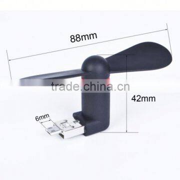 Newest White Portable OTG Mini Micro USB Large Wind Cooling Fan For Phone Desktop Laptop Promotion photo-3