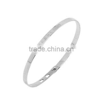 Memories Bangles With Customize Design Word 'FEARLESS' With 4mm/7mm Width