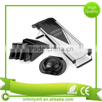 Best Sell Mandoline Vegetable Chopper Food Slicer Stainless Steel With 5 V Blades For Julienne Grate Slice photo-2