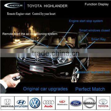 One Way Car Alarm System Car Remote Start Keyless go for Toyota Highlander