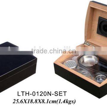 wooden cigar humidor set humidors