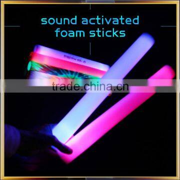 Sound Activated LED Flashing Light Foam Stick, 2016 New Design Foam Stick