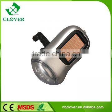 New Design ABS Material Dynamo 3 LED Mini Hand Crank Flashlight photo-4