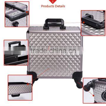 Professional Makeup Trolley Luggage Lighted Cases With Compartments photo-5