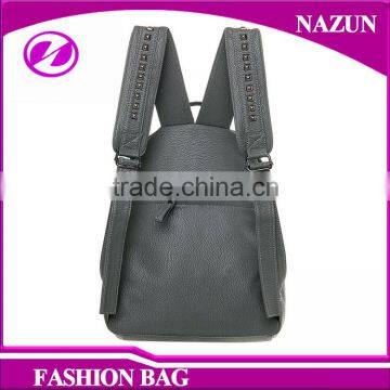 Adjustable Shoulder Strap College School Fashion Rivet on Women Day Backpacks photo-5