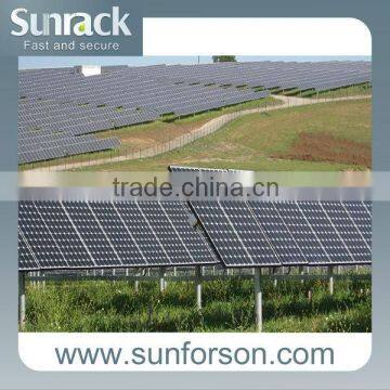 Aluminum solar ground pole mount racking