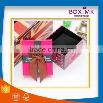 Beautiful Top Sale Best Quality Special Design Pink Ribbon Watch Box Paper