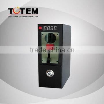 coin box with coin acceptor and time controller