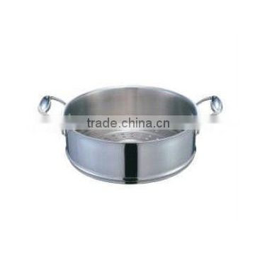 Stainless Steel Medical Double Ears Steamer Pan