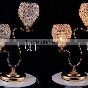 Contemporary Delicate Hot Selling Energy Saving Crystal Table Lamp With 2 Lights photo-2
