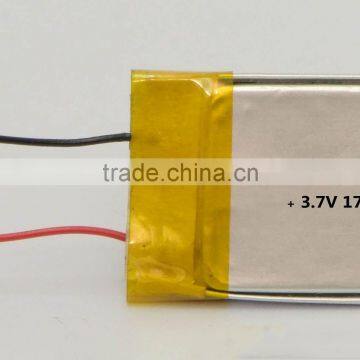 3.7v 170mah 362030 polymer li-ion battery factory selling directly