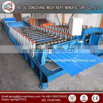 High Speed Hydraulic Motor Drive Color Steel Trapezoid Roof Roll Forming Machine photo-5